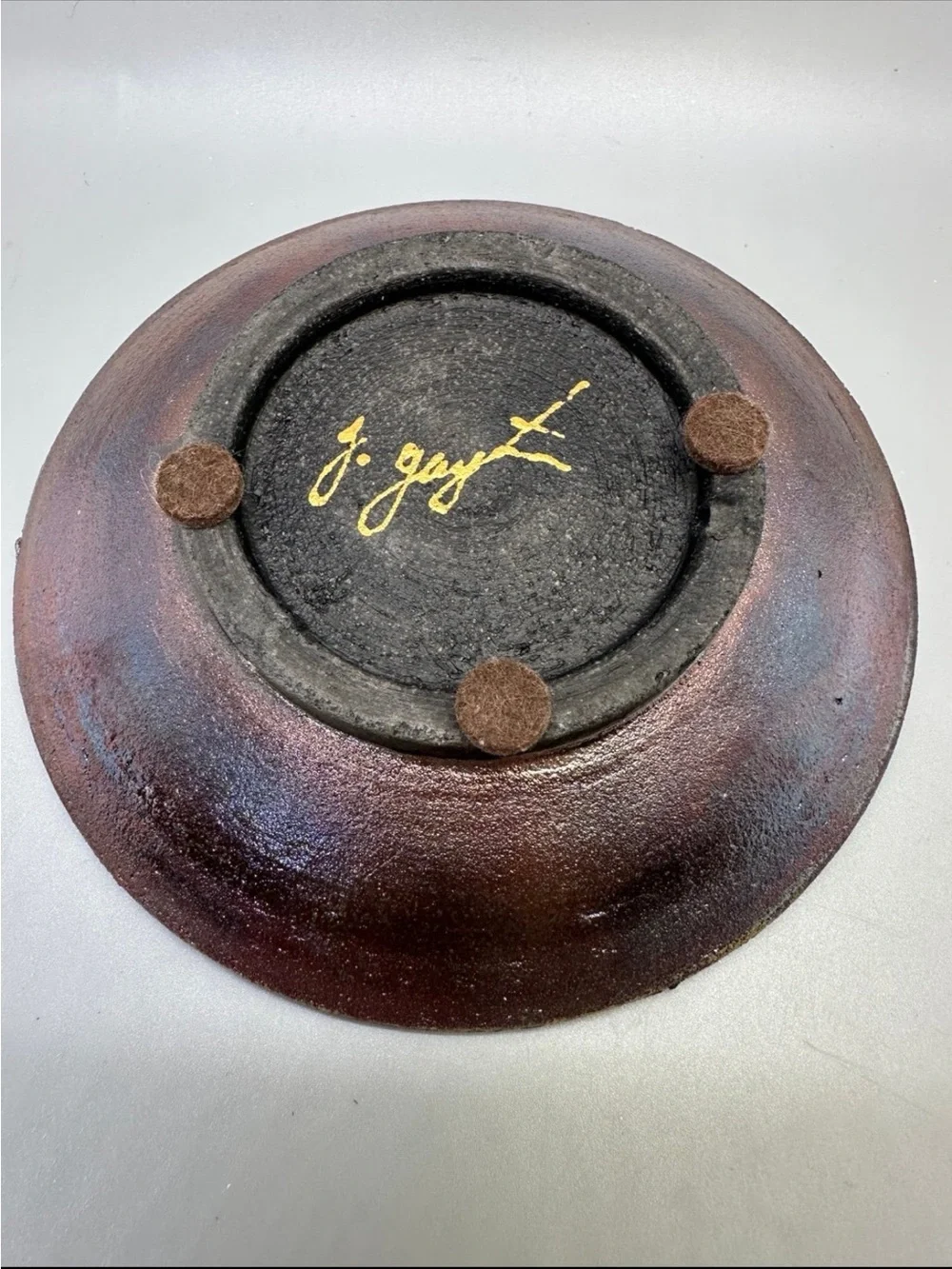 Sea Turtle Raku Pottery Artist signed trinket dish beach decor